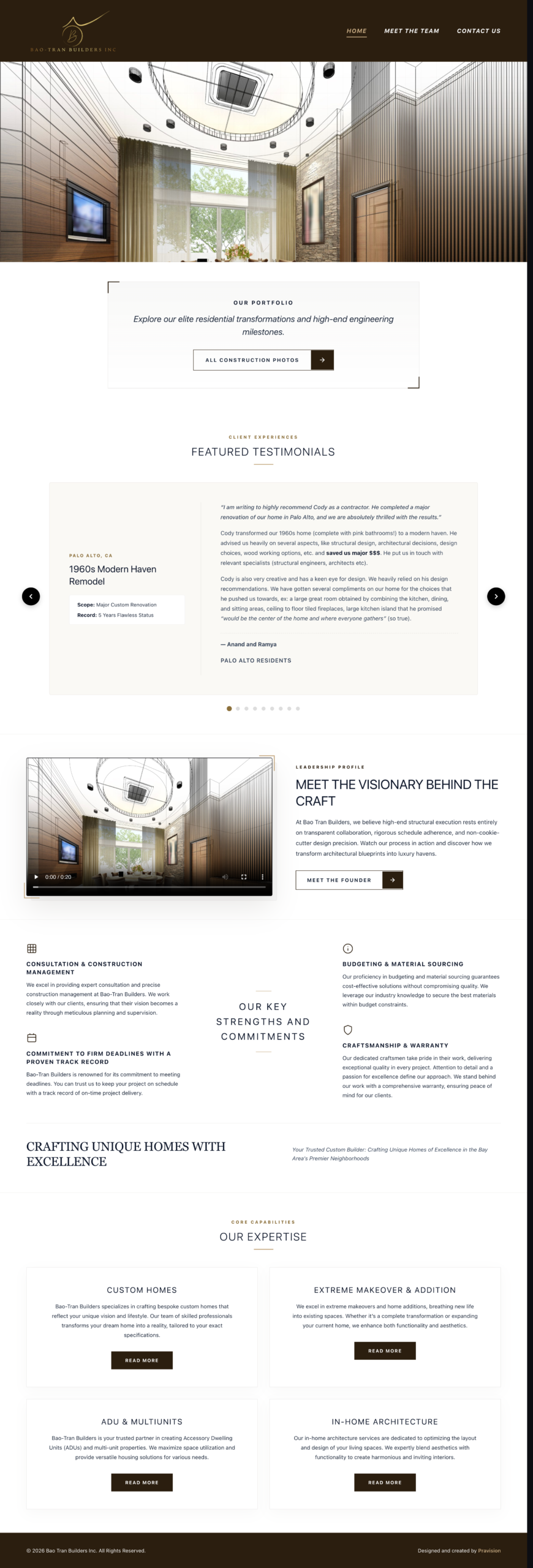 Bao Tran Builders Website