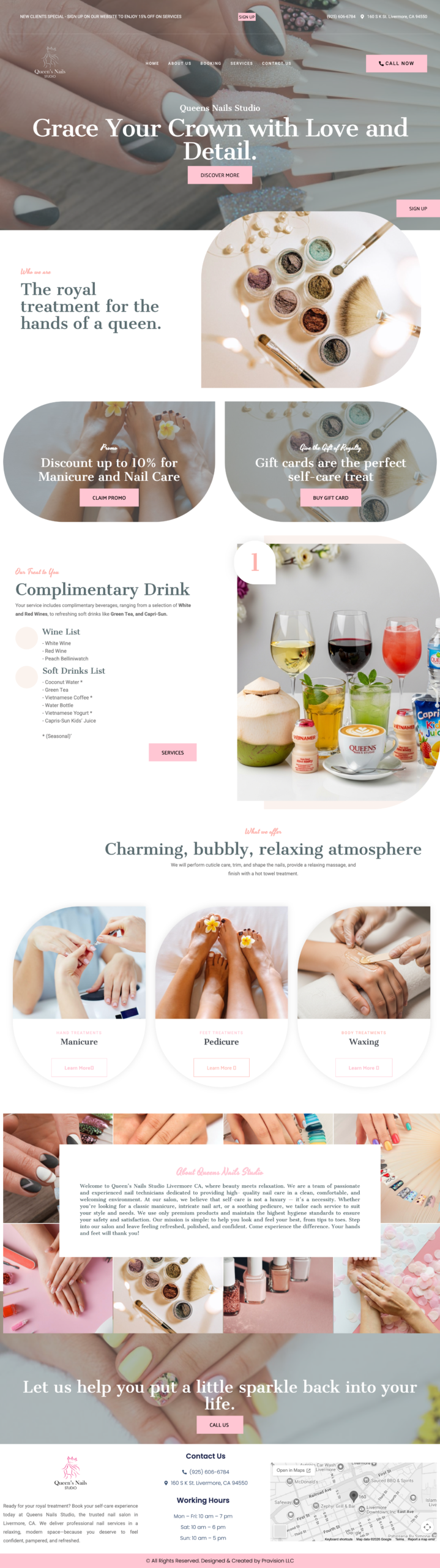 Queen's Nails Studio Website