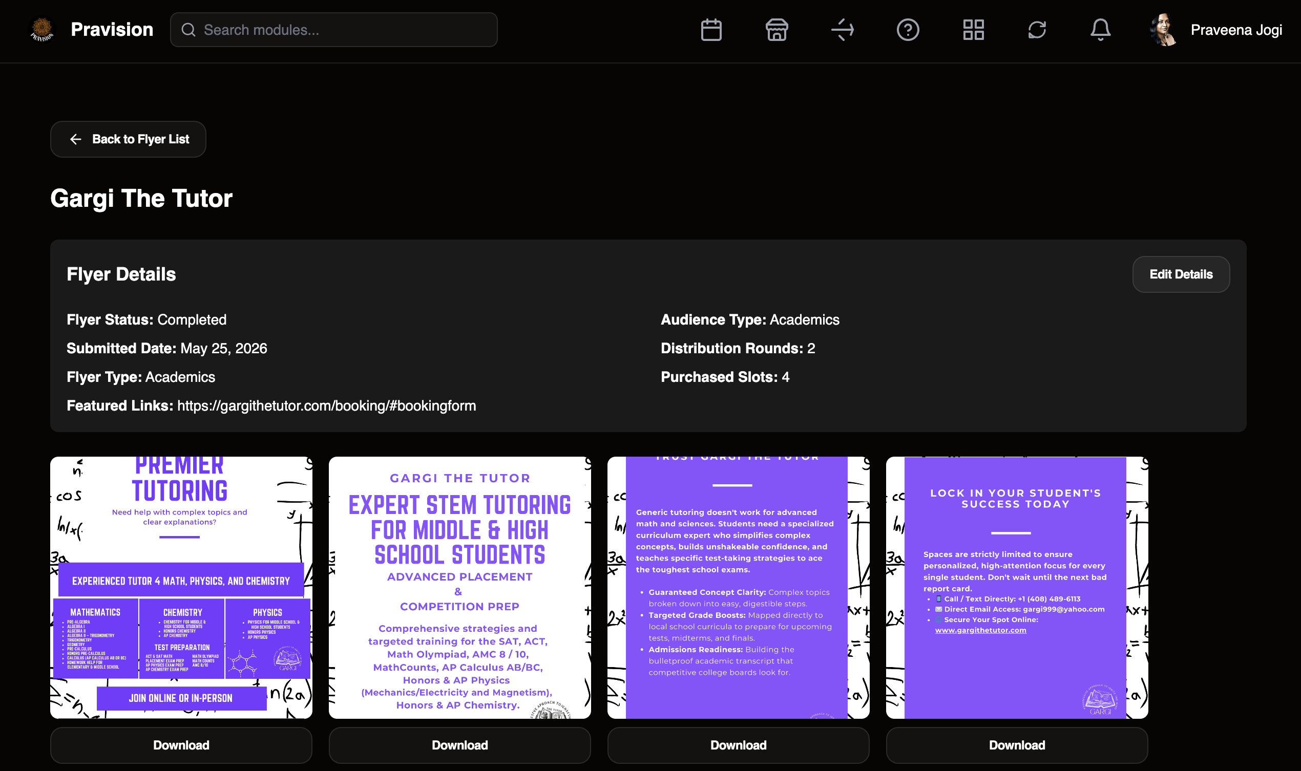 Pravision campaign distribution management